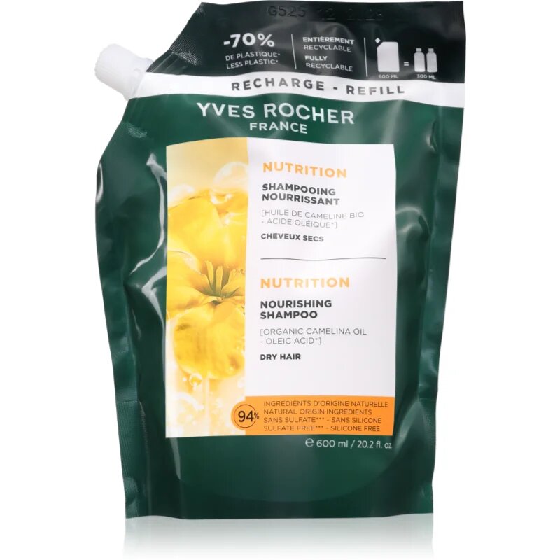 Yves Rocher Nutrition tápláló sampon 600 ml