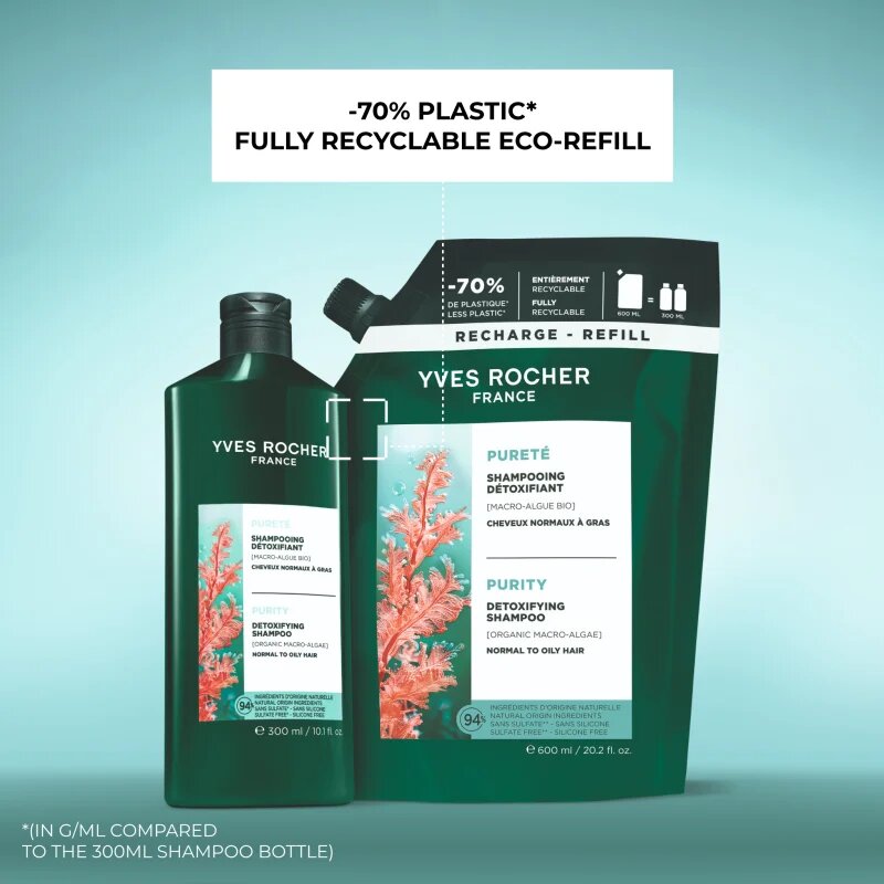 Yves Rocher Pureté Tisztító méregtelenítő sampon 600 ml