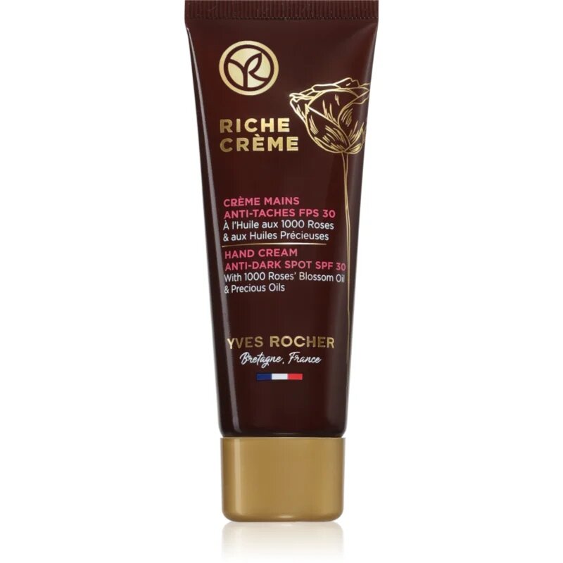 Yves Rocher Riche Créme kézkrém pigmentfoltok ellen SPF 30 50 ml