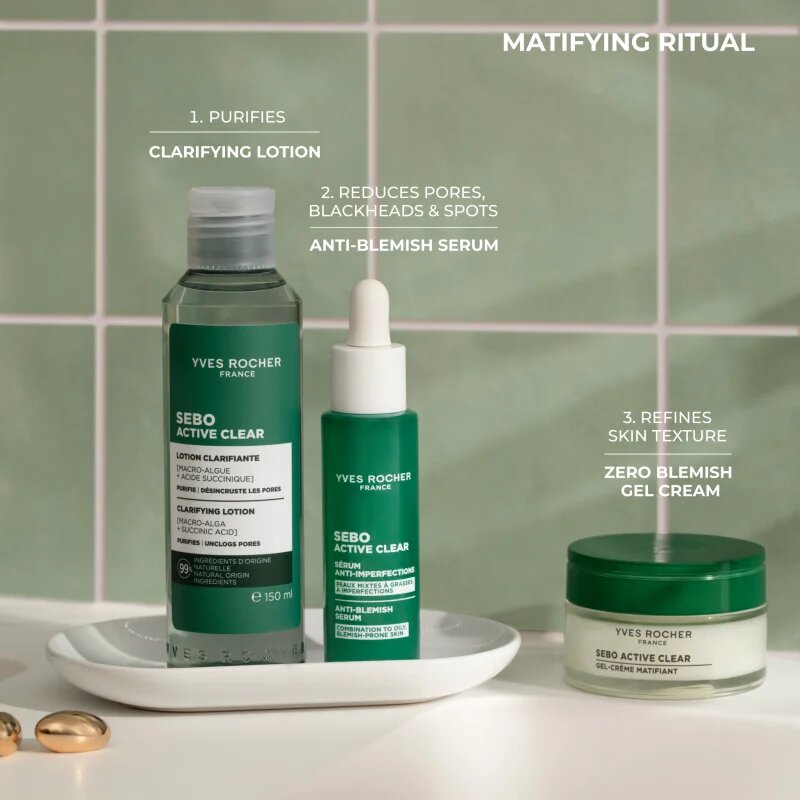 Yves Rocher Sebo Active Clear tisztító tonik 150 ml
