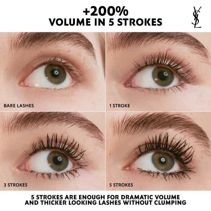 Yves Saint Laurent Lash Clash Waterproof vízálló és tömegnövelő szempillaspirál hölgyeknek Black 8.6 ml