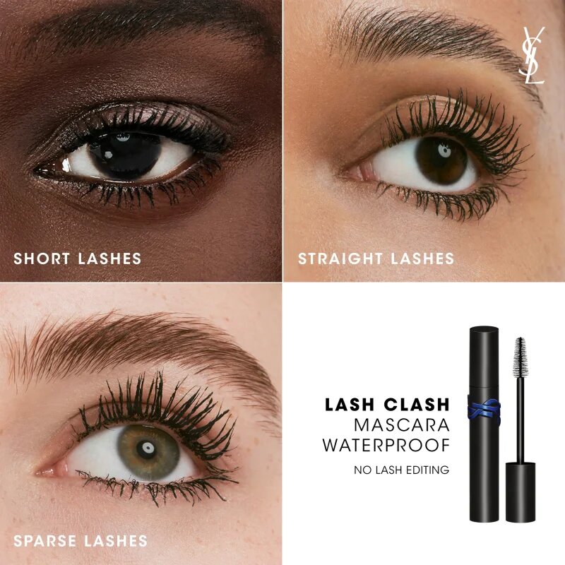 Yves Saint Laurent Lash Clash Waterproof vízálló és tömegnövelő szempillaspirál hölgyeknek Black 8.6 ml