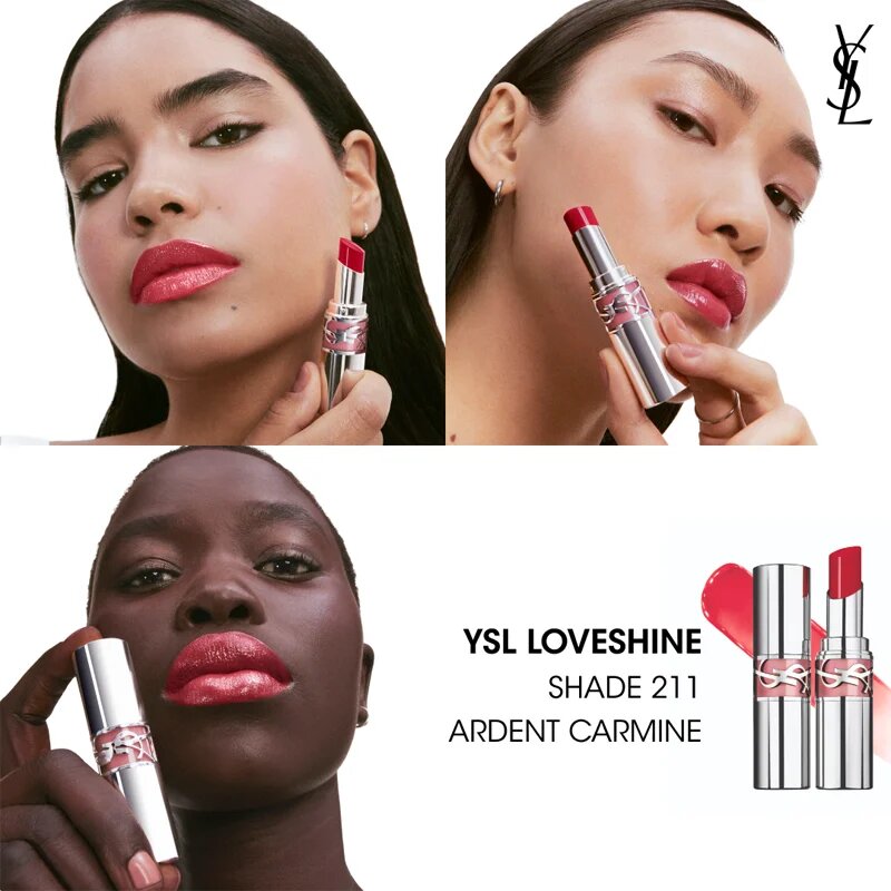 Yves Saint Laurent Loveshine Lipstick hidratáló szájfény hölgyeknek 211 Ardent Carmine 32 g