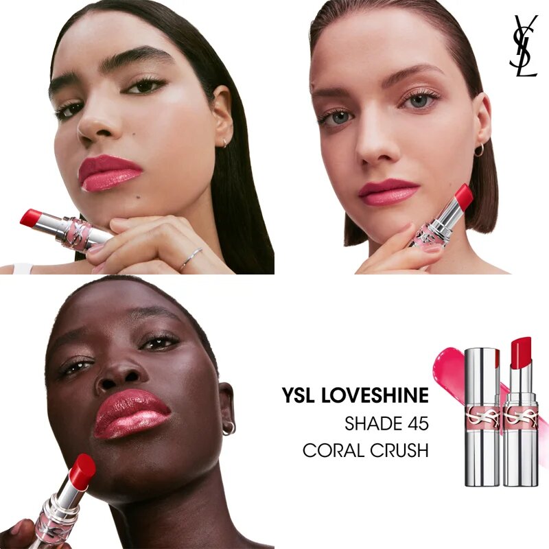 Yves Saint Laurent Loveshine Lipstick hidratáló szájfény hölgyeknek 45 Coral Crush 32 g