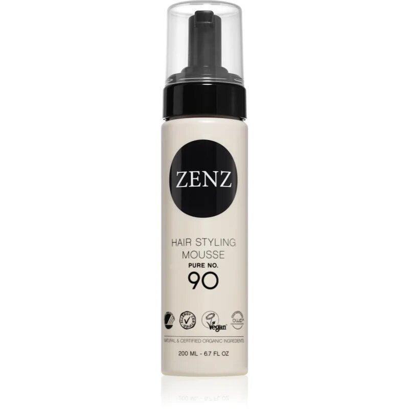 ZENZ Organic Pure No. 90 fixáló hab a hajformázáshoz melyhez magas hőfokot használunk 200 ml