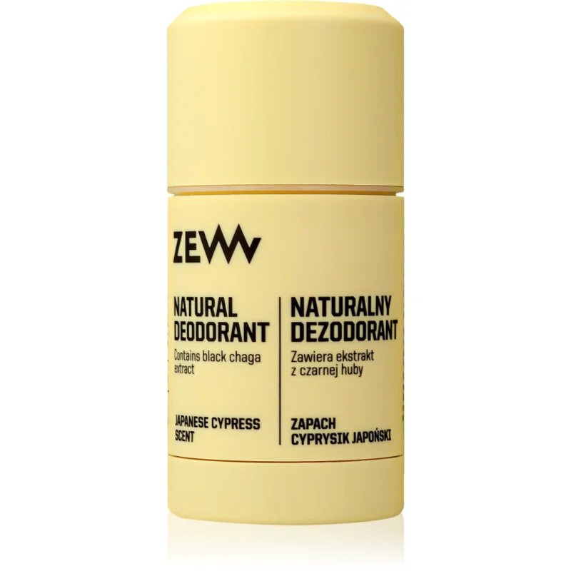Zew For Men DEODORANT natural with black chaga Japanese cypress dezodor stift 30 ml