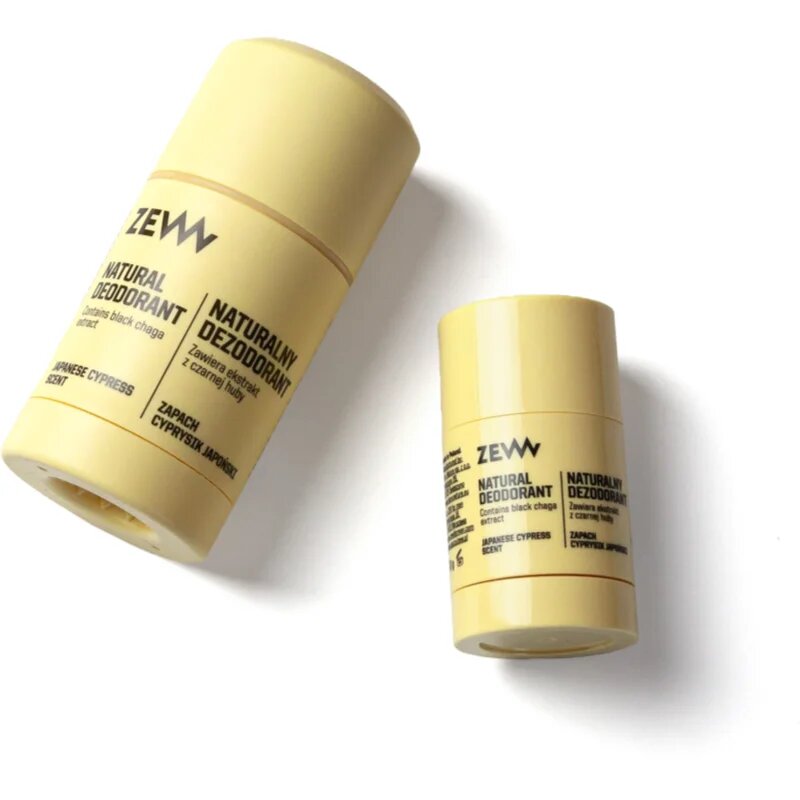 Zew For Men DEODORANT natural with black chaga Japanese cypress dezodor stift 30 ml