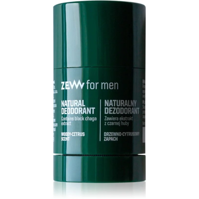 Zew For Men DEODORANT natural with black chaga woody-citrus természetes szilárd dezodor 30 g