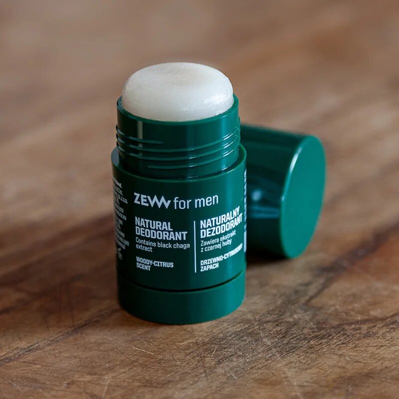 Zew For Men DEODORANT natural with black chaga woody-citrus természetes szilárd dezodor 30 g