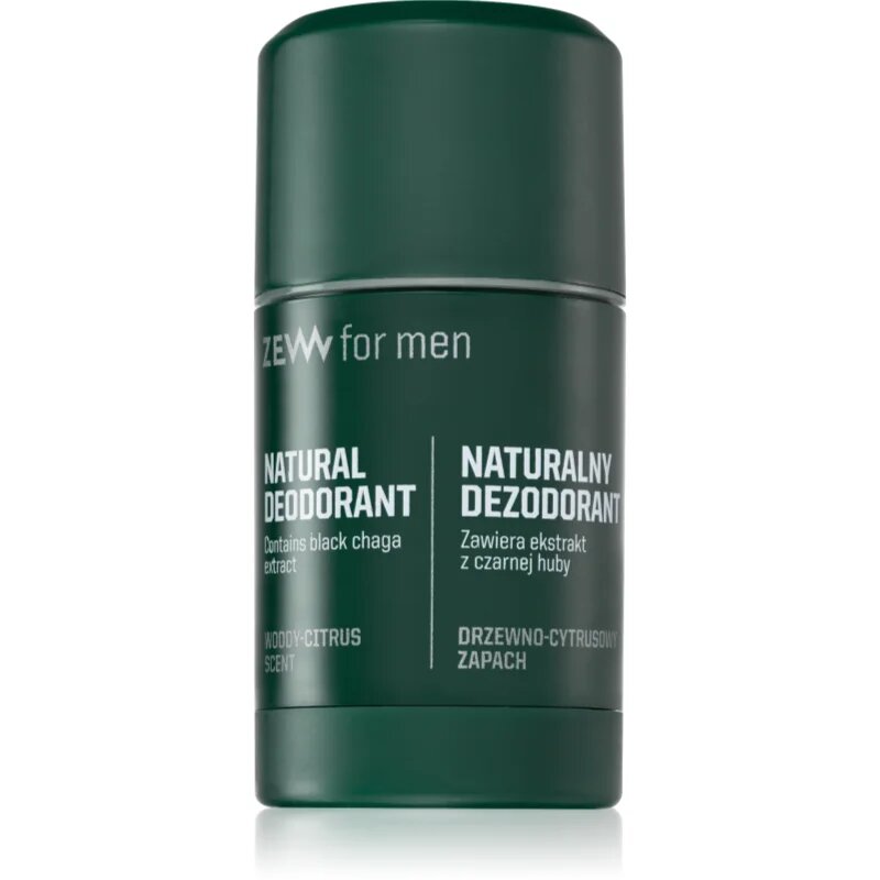 Zew For Men DEODORANT natural with black chaga woody-citrus természetes szilárd dezodor 80 ml