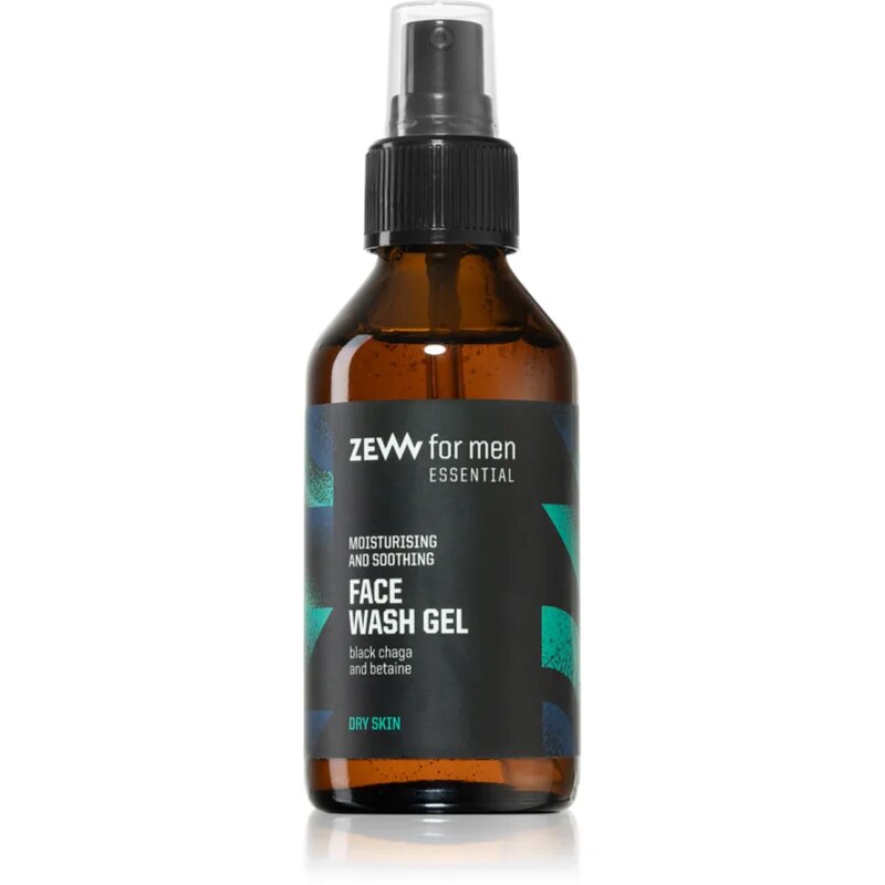 Zew For Men FACE WASH Essential moisturising and soothing hidratáló tisztító gél száraz és érzékeny bőrre 100 ml
