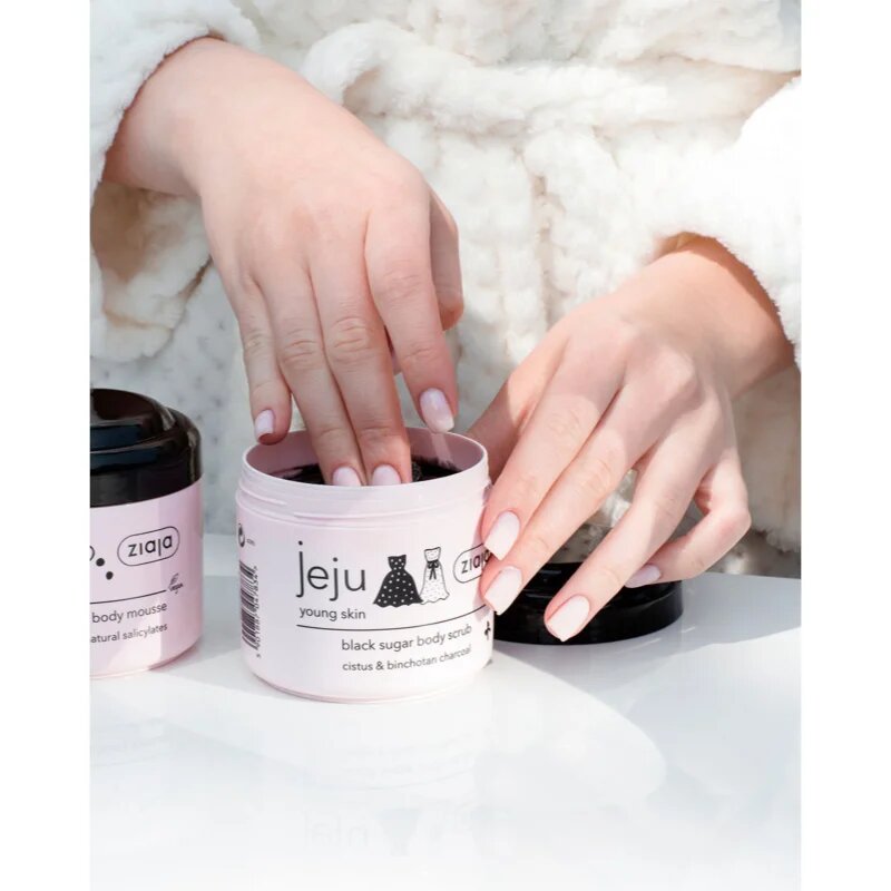 Ziaja Jeju Young Skin cukros test peeling fekete 200 ml