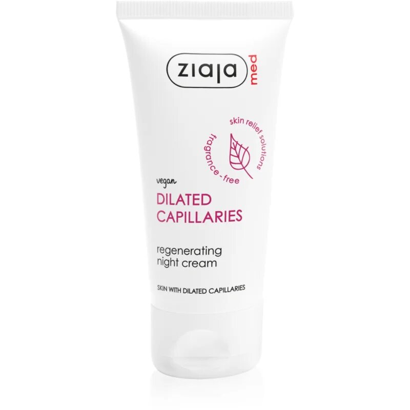 Ziaja Med Dilated Capillaries éjszakai erősítő krém a hajszálerek kialakulása és elpattanása ellen 50 ml
