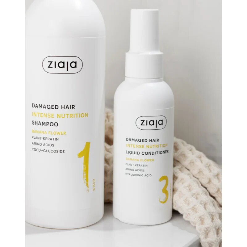 Ziaja Plant Essentials Banana Flower öblítés nélküli kondicionáló a károsult hajra 125 ml