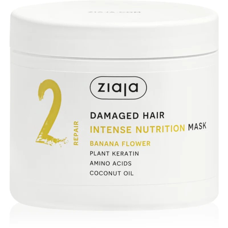 Ziaja Plant Essentials Banana Flower tápláló hajmaszk a károsult hajra 350 ml