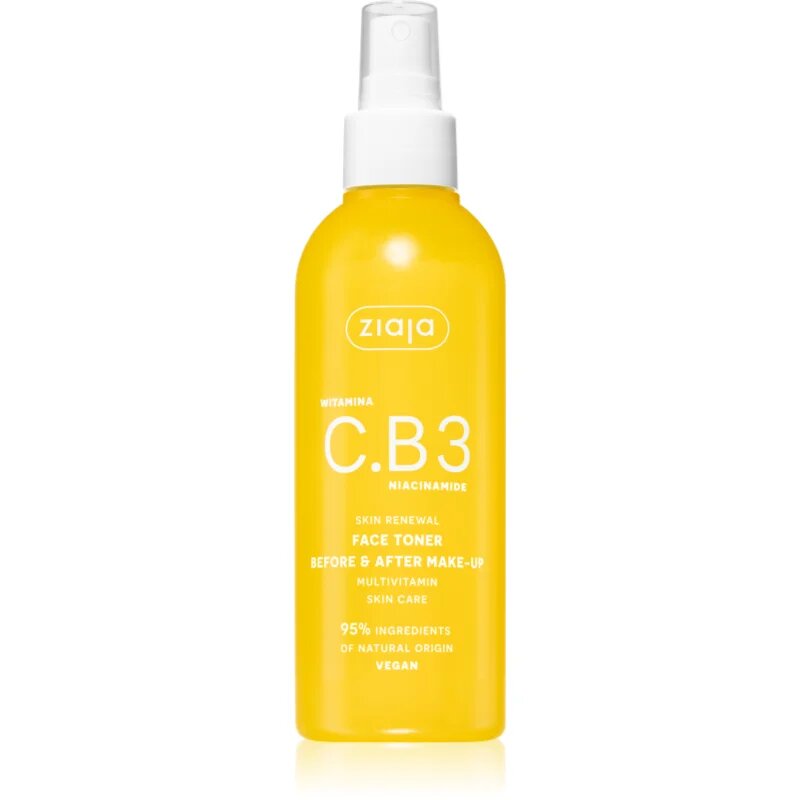 Ziaja Vitamin C.B3 Niacinamide tisztító arc tonik spray -ben 190 ml