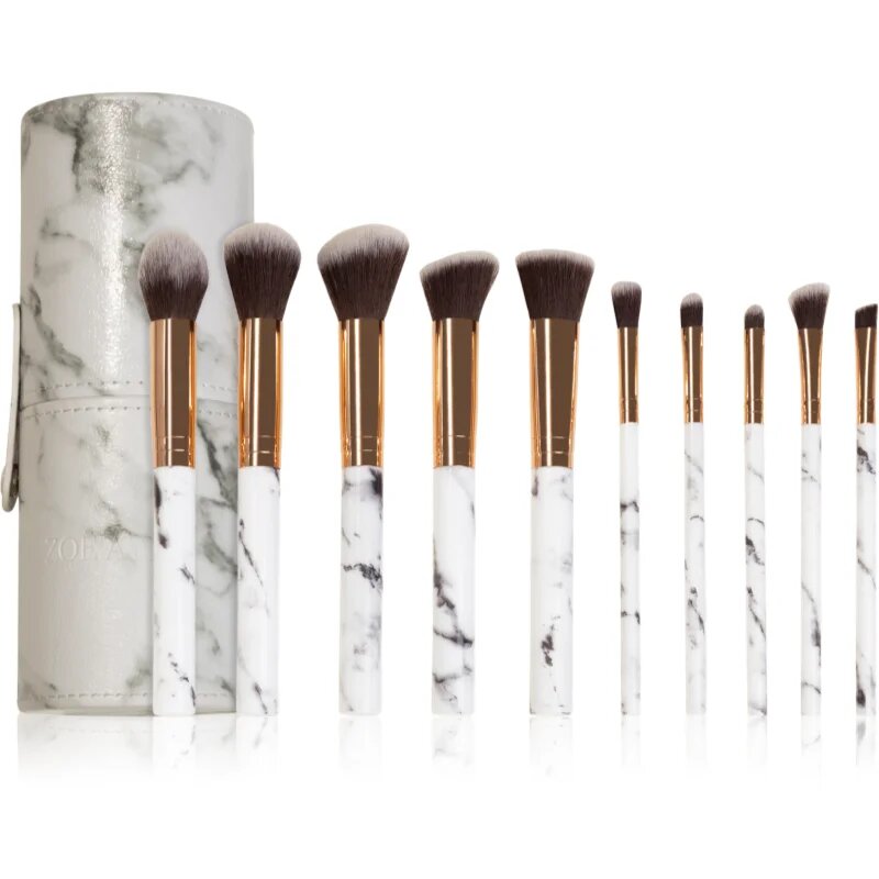 Zoë Ayla Makeup Brush Set Marble 10 Piece smink egyet szett
