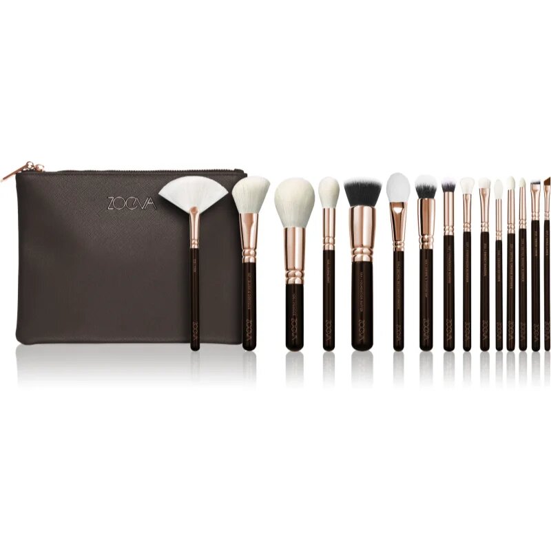 ZOEVA The Artists Brush Set Rose Golden Edition Utazó ecsetkészlet táskával