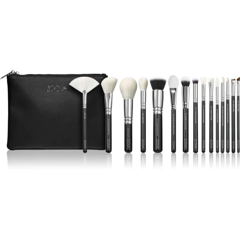 ZOEVA The Artists Brush Set Silver Ecsetkészlet táskával 1 db
