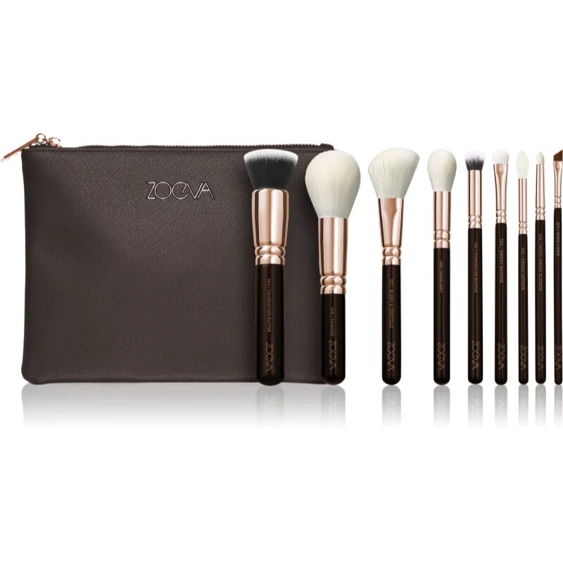 ZOEVA The Complete Brush Set Rose Golden Edition Ecsetkészlet táskával