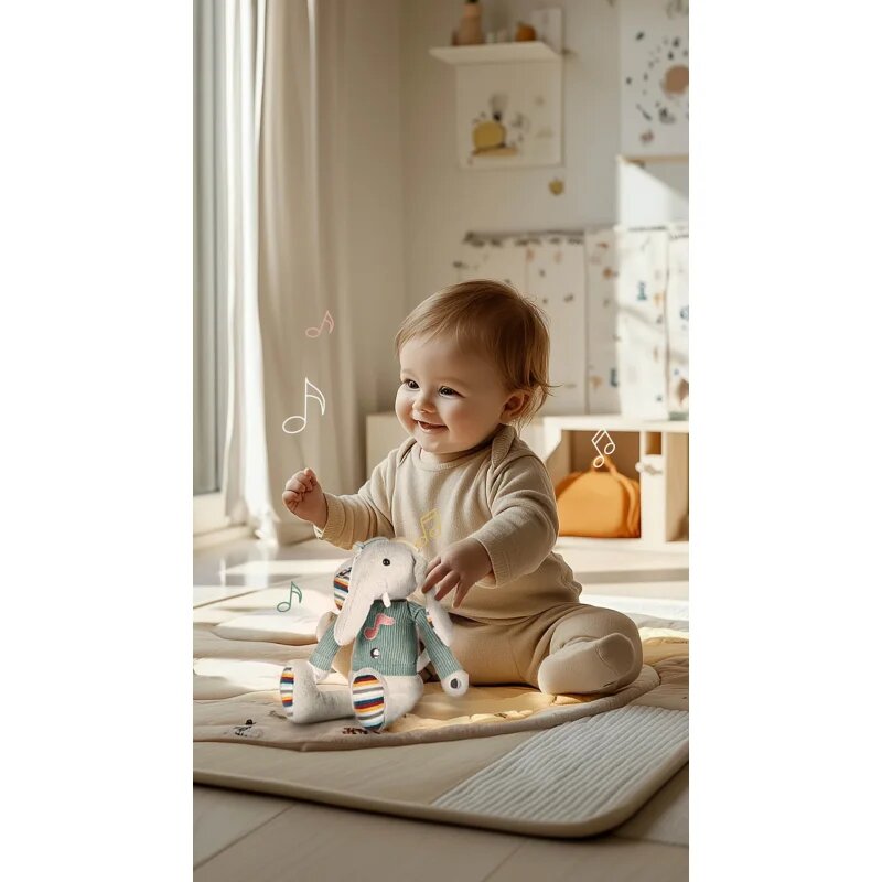 Zopa Plush Interactive Buddy Elephant interaktív plüssjáték 12 m+ 1 db
