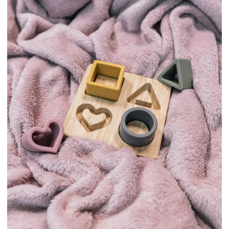 Zopa Silicone Bamboo Puzzle interaktív formaberakó játék Multicolor 1 db