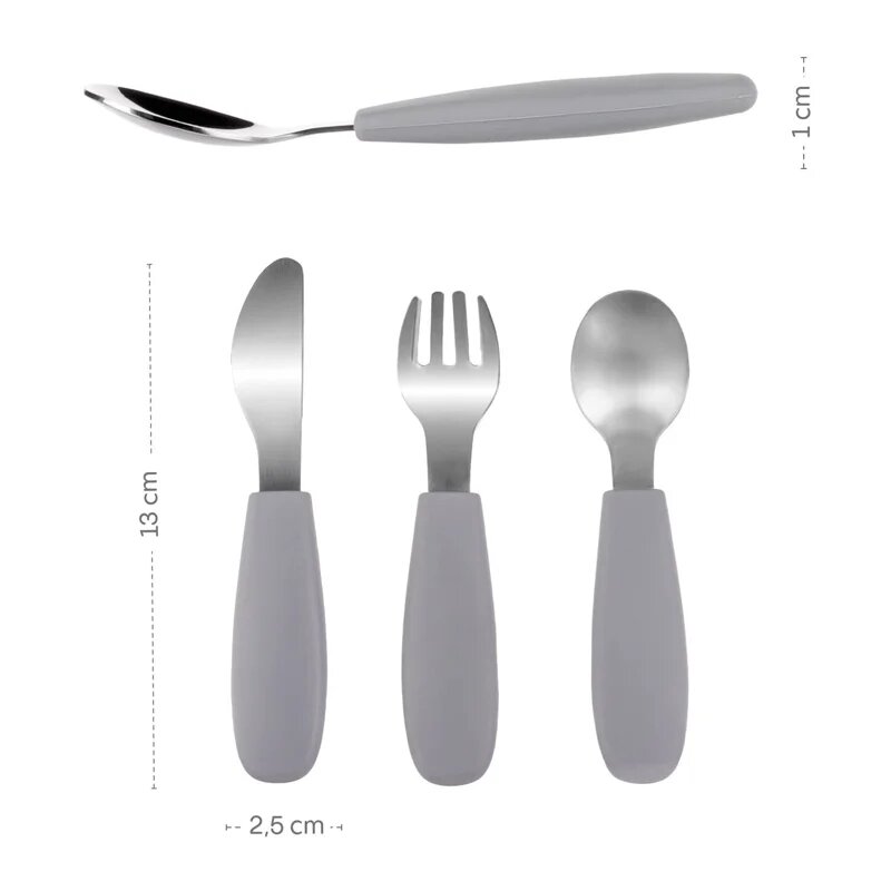 Zopa Silicone Children's Cutlery étkészlet gyermekeknek 6 m+ Mustard Yellow 3 db