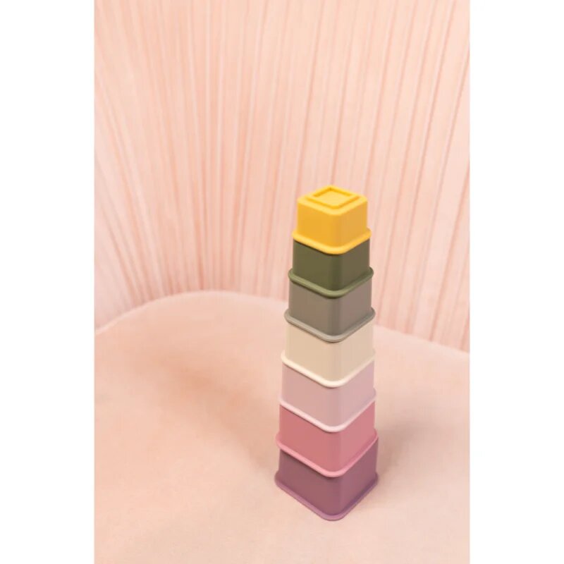 Zopa Silicone Stacking Cups egymásba rakható poharak Multicolor 6 m+ 7 db