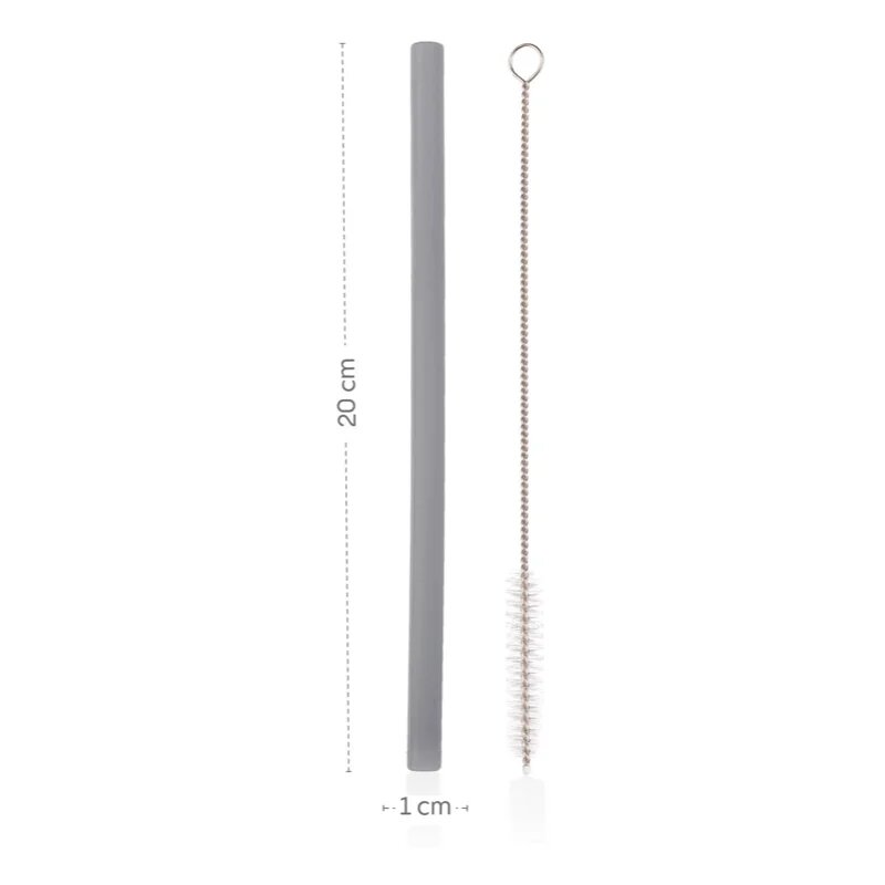 Zopa Silicone Straw szilikon szívószál + fésű 6 m+ Old Pink 4 db