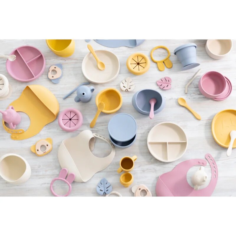 Zopa Silicone Tableware Set etetőszett Sand Beige 1 db