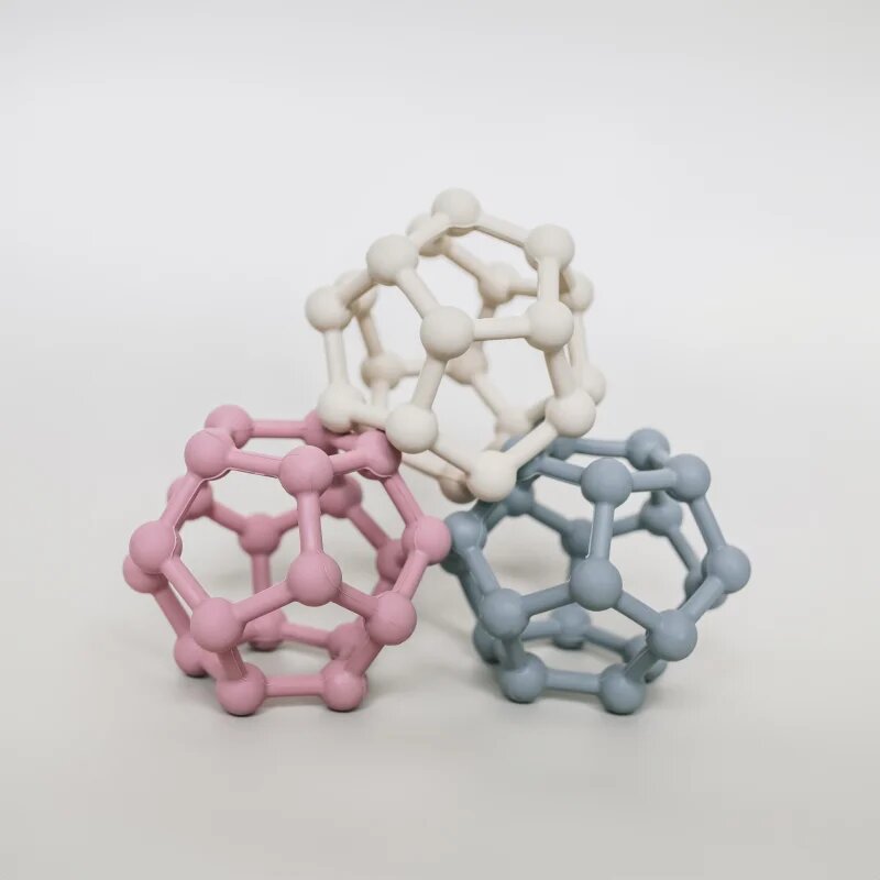 Zopa Silicone Teether Atom rágóka Sand Beige 1 db