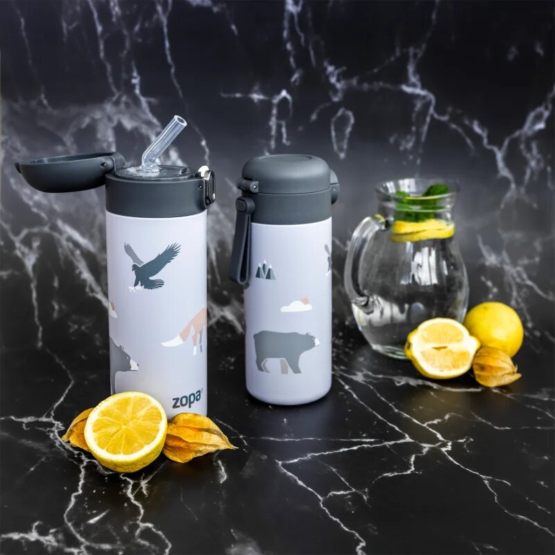 Zopa Thermo Bottle with Drinking Spout termosz szívószállal Mountains 1 db