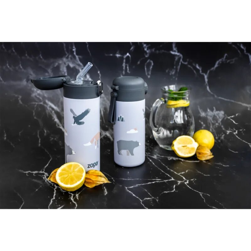 Zopa Thermo Bottle with Drinking Spout termosz szívószállal Mountains 1 db
