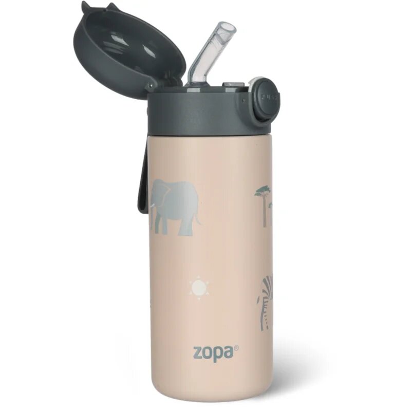 Zopa Thermo Bottle with Silicone Holder and Drinking Spout termosz szívószállal Safari 1 db