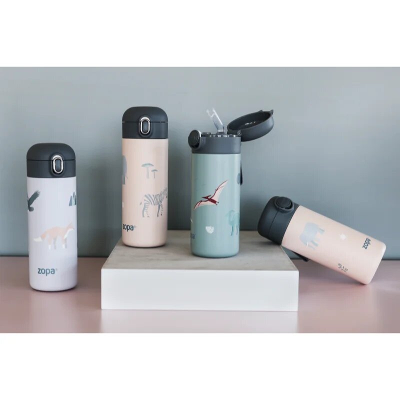 Zopa Thermo Bottle with Silicone Holder and Drinking Spout termosz szívószállal Safari 1 db