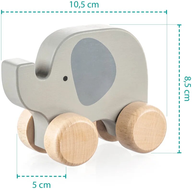 Zopa Wooden Animal lovagló állatka fából készült Elephant 1 db
