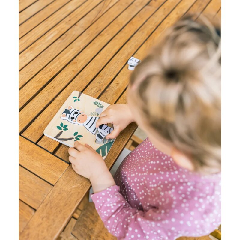 Zopa Wooden Puzzle Small kirakó fából készült Zebra 1 db
