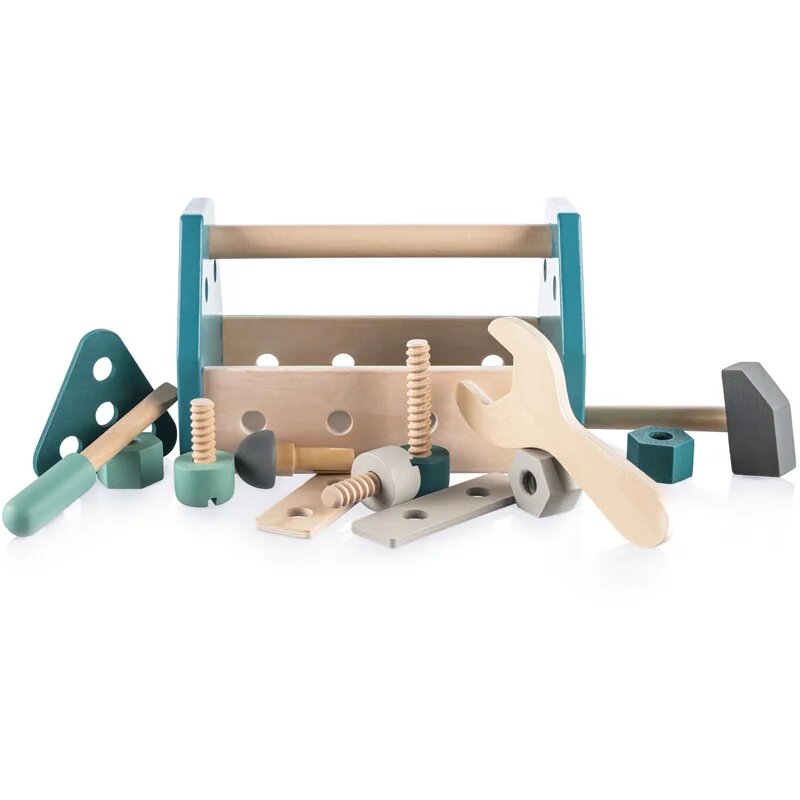 Zopa Wooden Tool Box szerszámkészlet Blue 14 db
