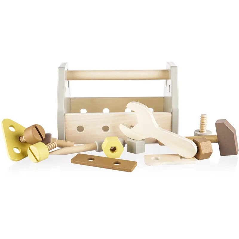 Zopa Wooden Tool Box szerszámkészlet Brown 14 db